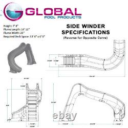 Global Pool Products SIDE WINDER Inground Swimming Pool Water Slide Deck