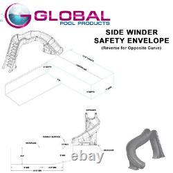 Global Pool Products SIDE WINDER Inground Swimming Pool Water Slide Deck