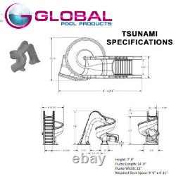 Global Pool Products TSUNAMI Inground Swimming Pool Water Slide Deck