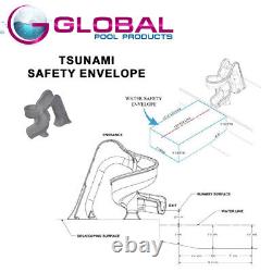 Global Pool Products TSUNAMI Inground Swimming Pool Water Slide Deck
