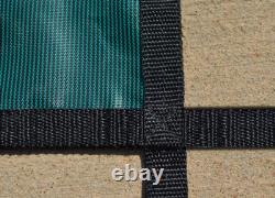 Green Mesh Rectangle In-Ground Swimming Pool Safety Cover (Choose Size)