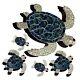 Green Sea Turtle Family Porcelain Pool Mosaic Tiles, Mosaics For Bottom Of Pool