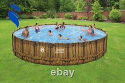 Ground Pool Set Round Metal Frame above Power Steel 22 X 52 FAST SHIPPING USA