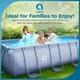 Ground Swimming Pool 18 Foot X 39.5 Inch U Frame Wall Support Gray