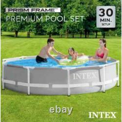 HOT DEAL- INTEX Prism Frame 10ft x 30in Above Ground Swimming Pool Set with Pump