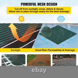 Happybuy Safety Pool Cover Rectangle Optional Center End Step Swmming Pond