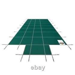 Happybuy Safety Pool Cover Rectangle Optional Center End Step Swmming Pond