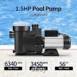 Hayward 1.5HP 2-Speed Swimming Pool Pump Motor Strainer Basket In/Above Ground