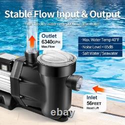 Hayward 1.5HP 2-Speed Swimming Pool Pump Motor Strainer Basket In/Above Ground