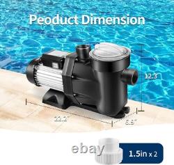 Hayward 1.5HP 2-Speed Swimming Pool Pump Motor Strainer Basket In/Above Ground