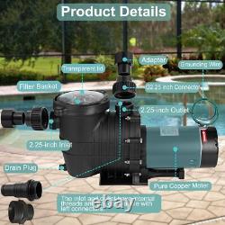 Hayward 1.5HP In/Above Ground Swimming Pool Pump with Motor Strainer Filter Basket