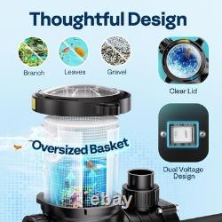 Hayward 1.5HP In/Above Ground Swimming Pool Pump with Motor Strainer Filter Basket