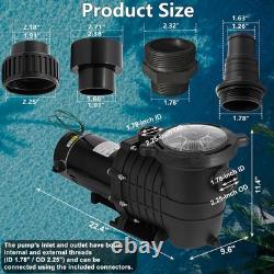 Hayward 1.5HP Swimming Pool Pump In/Above Ground with Motor Strainer Basket