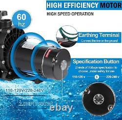 Hayward 2.0 HP 6800 GPH In/Above Ground Swimming Pool Pump with Strainer Basket