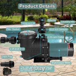 Hayward 2.0HP In/Above Ground Swimming Pool Sand Filter Pump Motor Strainer US