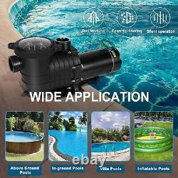 Hayward 2.0HP Swimming Pool Pump In/Above Ground with Motor Strainer Filter Basket