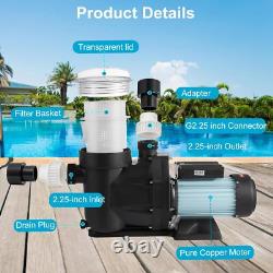 Hayward 2.5HP Swimming Pool Pump In/Above Ground with Motor Strainer Filter Basket
