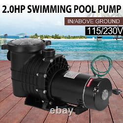Hayward 2 HP Swimming Pool Pump In/Above Ground Motor withStrainer Basket 115-230V