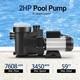 Hayward 2hp 2-speed Swimming Pool Pump In/above Ground With Motor Strainer Basket