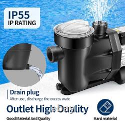 Hayward 2HP Variable 2-Speed Swimming Pool Pump Motor Strainer In/Above Ground