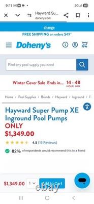 Hayward MaxFlo XE In-Ground Swimming Pool Pump 1.65 HP 230/115v Replacement