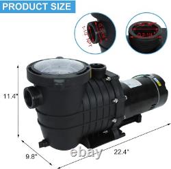 Hayward Swimming Pool Pump 2.0HP In/Above Ground with Motor Strainer Filter Basket