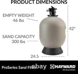 Hayward W3S244T ProSeries Sand Swimming Pool Filter, 24 Top-Mount With Valve