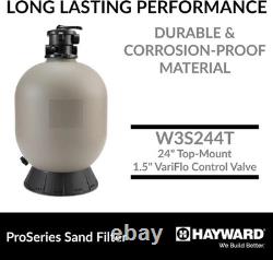Hayward W3S244T ProSeries Sand Swimming Pool Filter, 24 Top-Mount With Valve
