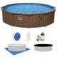 Hydrium 18'x52 Round Steel Wall Above Ground Swimming Pool Set, Brown(open Box)