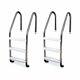 Hydrotools 3 Step In-ground Swimming Pool Stainless Steel Ladder Steps (2 Pack)