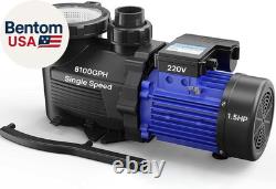 In/Above Ground Pool Pump High Flow Self Primming Swimming Pool Pump, Matta Blue