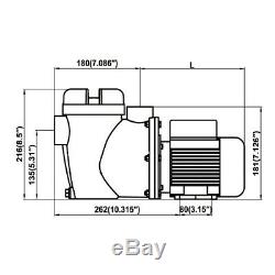 In Ground Swimming Pool Pump HIGH ENERGY SAVING EFFICIENT Water Strainer