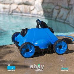 In-Ground Water Bots Above Swimming Pool Rover Robotic Floor Vacuum Cleaner Blue