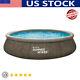 Inflatable Swimming Pool 15 Ft Quick Set Round Backyard Family Kid Summer Adult