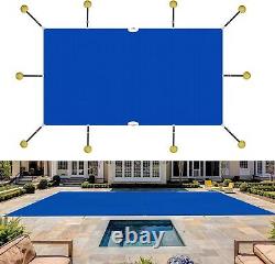 Inground Pool Cover Rectangle Blue Safety Winter Cover Yard Garden Swimming Pool