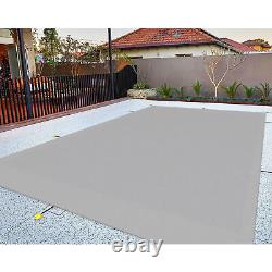 Inground Pool Cover Rectangle Gray Safety Winter Cover Swimming Pool 24'Wx44'L