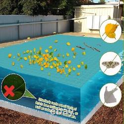 Inground Pool Cover Rectangle Turquoise Winter Cover Yard Garden Swimming Pool