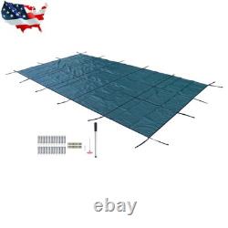 Inground Pool Cover Rectangle Winter Safety Mesh Pool Cover Home Swimming Pool