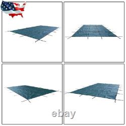 Inground Pool Cover Rectangle Winter Safety Mesh Pool Cover Home Swimming Pool