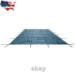 Inground Pool Cover Rectangle Winter Safety Mesh Pool Cover Home Swimming Pool