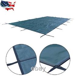 Inground Pool Cover Rectangle Winter Safety Mesh Pool Cover Home Swimming Pool