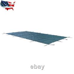 Inground Pool Cover Rectangle Winter Safety Mesh Pool Cover Home Swimming Pool