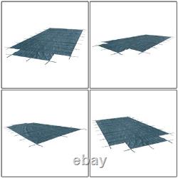 Inground Pool Cover Safety Fits Rectangle Swimming Pool Mesh Solid Pool