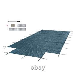 Inground Pool Safety Cover Fits 18X36Ft With 4X8Ft Center Step Rectangular Pools
