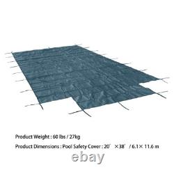 Inground Pool Safety Cover Fits 18X36Ft With 4X8Ft Center Step Rectangular Pools