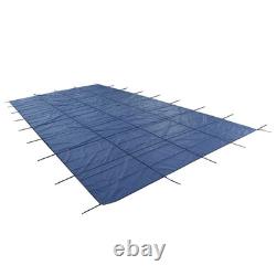 Inground Pool Safety Cover For 16 x 32 ft Rectangle Winter Pool Cover Blue Mesh