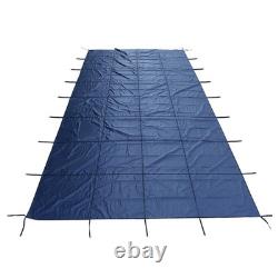 Inground Pool Safety Cover For 16 x 32 ft Rectangle Winter Pool Cover Blue Mesh
