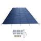 Inground Pool Safety Cover For 18 X 36 Ft Rectangle Winter Pool Cover Blue Mesh
