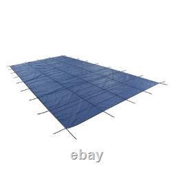 Inground Pool Safety Cover For 18 x 36 ft Rectangle Winter Pool Cover Blue Mesh