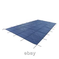 Inground Pool Safety Cover For 18 x 36 ft Rectangle Winter Pool Cover Blue Mesh